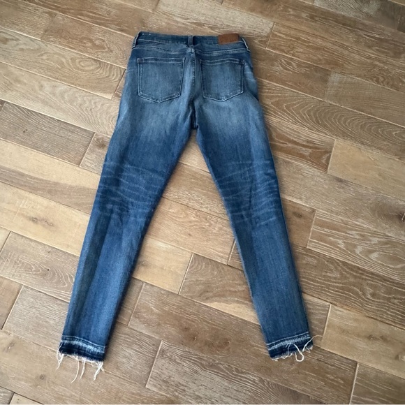 Madewell High Rise Skinny Women's Distressed Blue Jeans - Picture 2 of 5